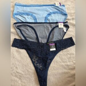 Jenni and INC International Concepts Blue Lace Trim Panties